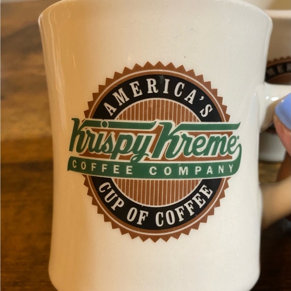Pair Of Vintage Krispy Kreme Thick Heavy Ceramic Coffee Mug - Picture 7 of 9